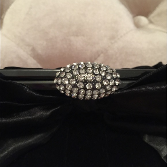 Neiman Marcus velvet and rhinestone clutch - Picture 4 of 5
