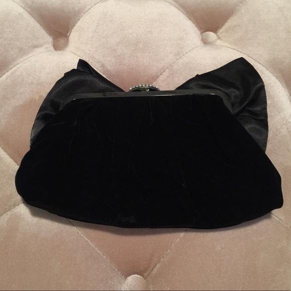 Neiman Marcus velvet and rhinestone clutch - Picture 5 of 5