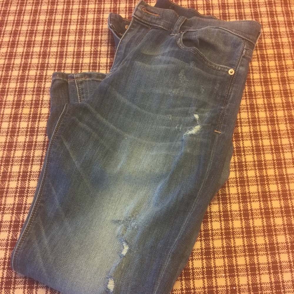 Express Barely Boot Destructed Jeans 10R