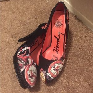 Ed Hardy Heels Sz 10