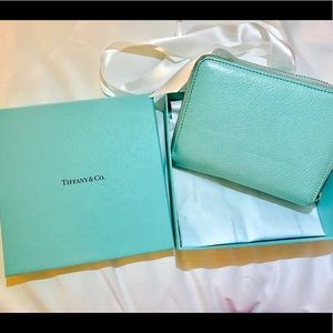 Authentic Tiffany Blue Leather Grain Wallet