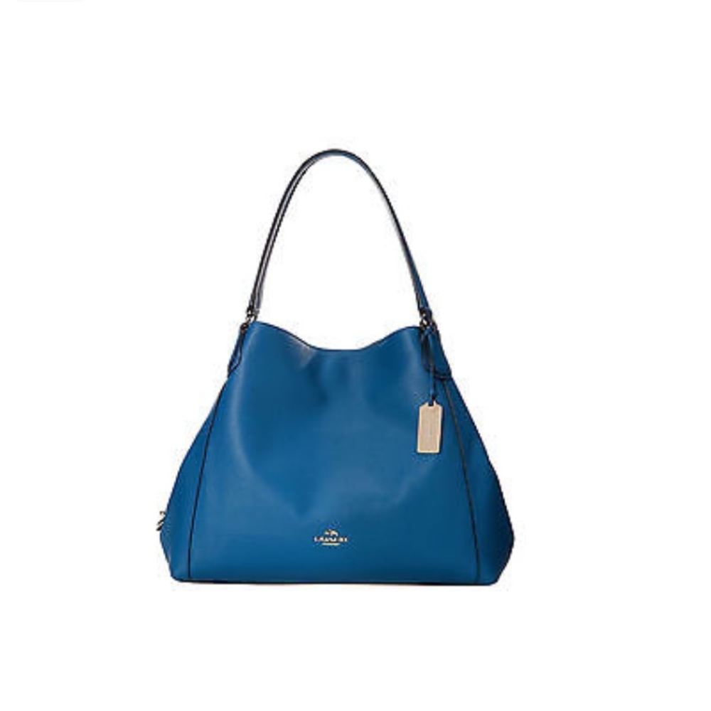 Coach Denim Leather Edie Shoulder Bag w/ wallet