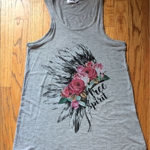 "Free spirit" racerback tank