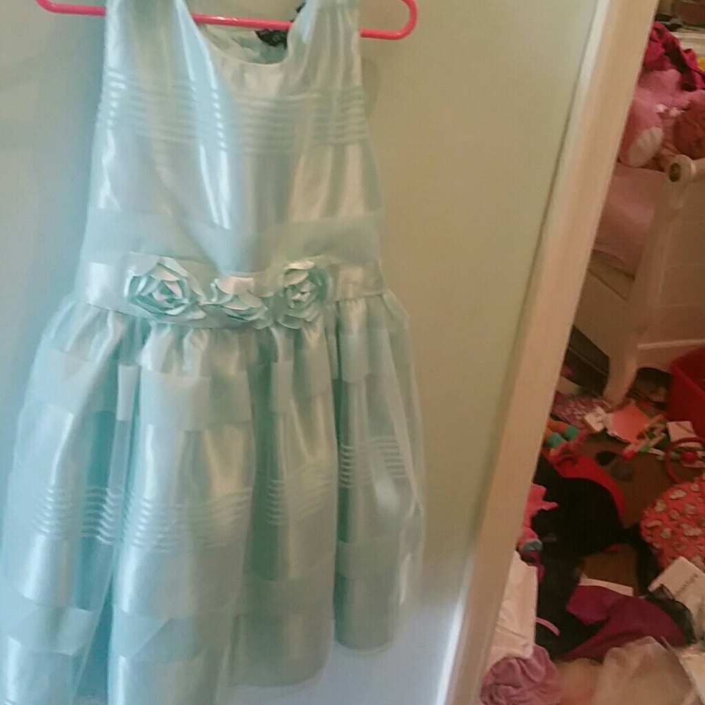 Beautiful seablue colored girls dress