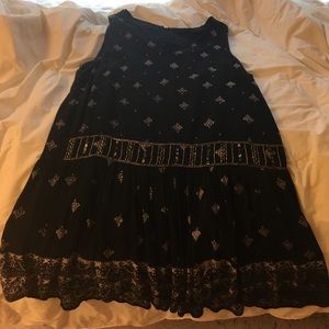 Drop waist dress with bejeweled detail