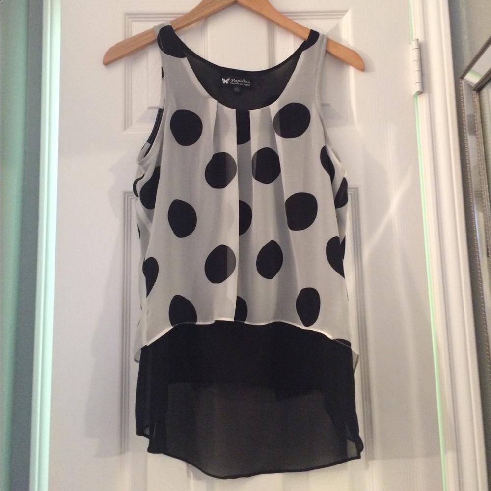 Black and White Polka Dot Shirt