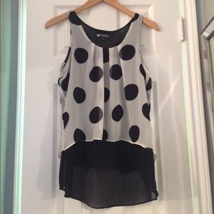 Black and White Polka Dot Shirt