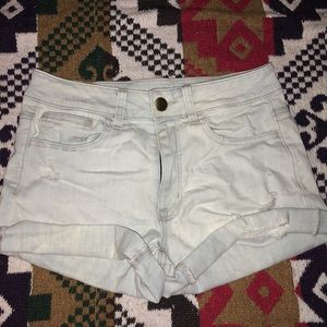 Light Washed Jean Shorts