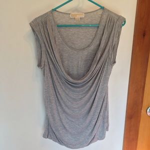 Grey draped michael kors t shirt size large