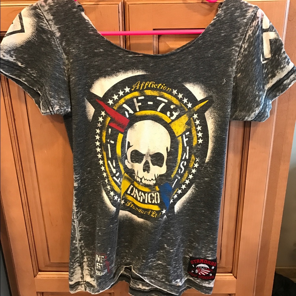 Affliction distressed tee