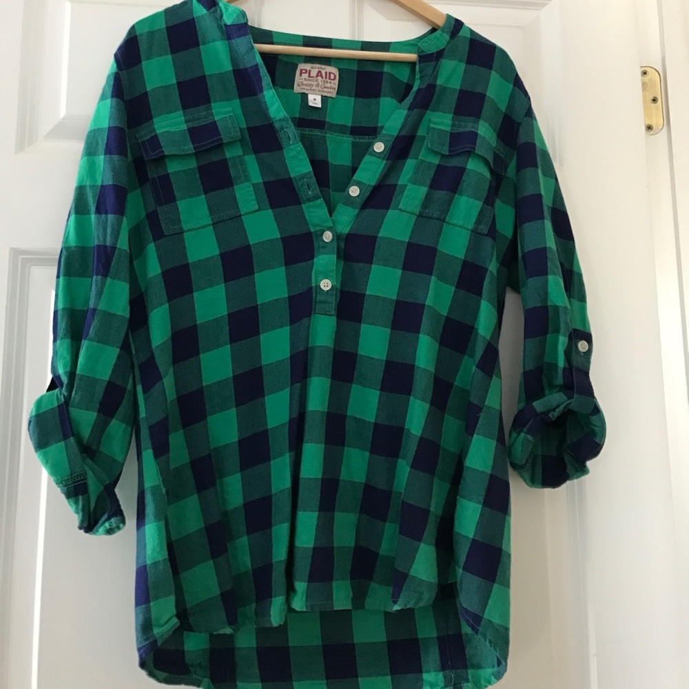 Old Navy 3/4 Sleeve Plaid