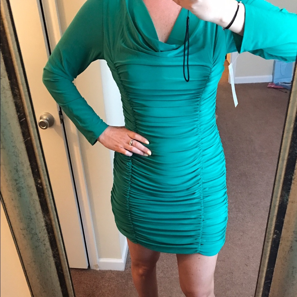 Vibrant green dress