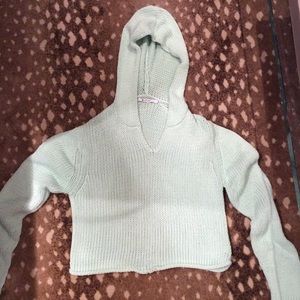 Alexander Wang chunky mint knit hoody