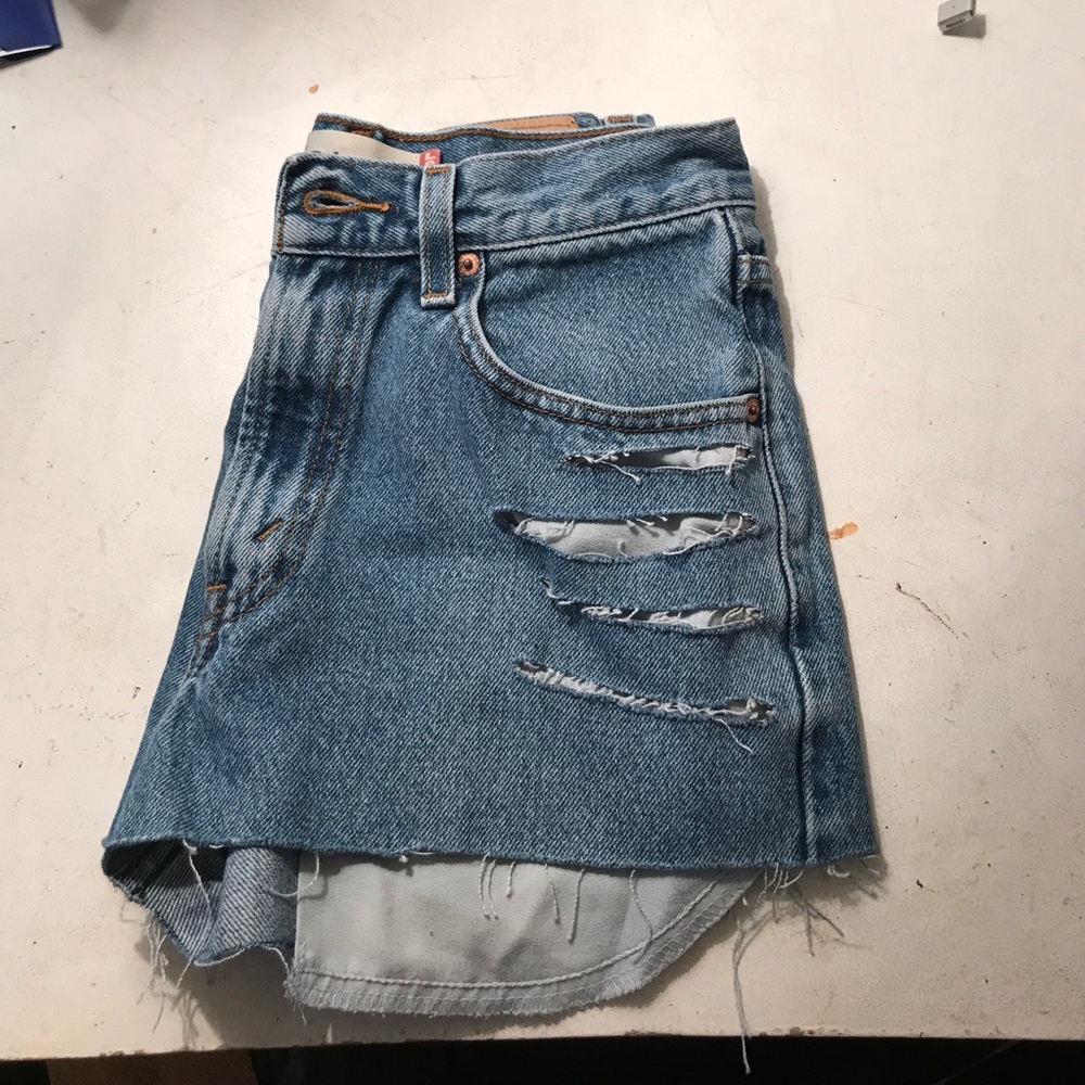 High Waisted Ripped Levi's Shorts