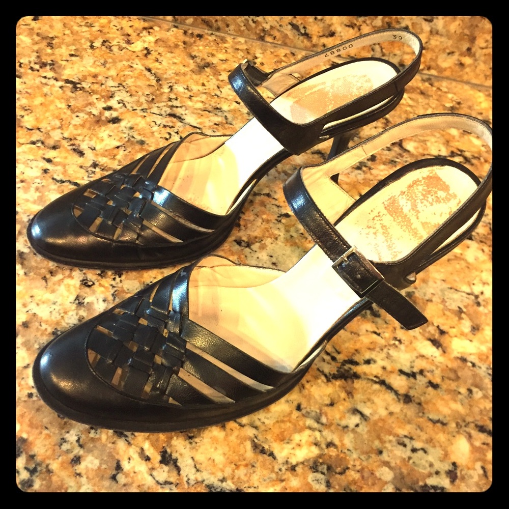Black Angela Falconi Mary Janes