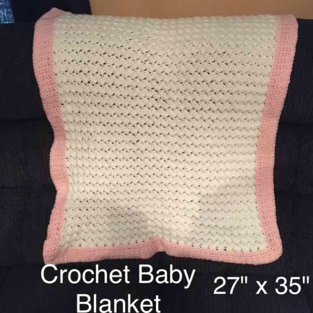 Crocheted baby blanket