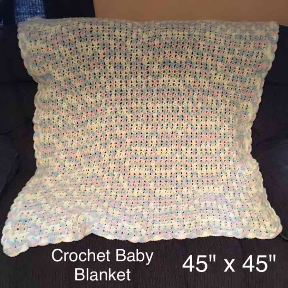 Crocheted baby blanket
