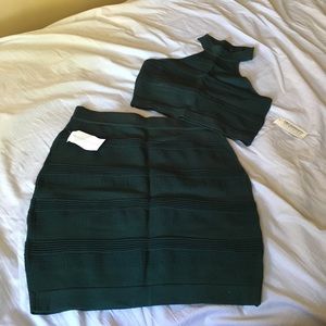 Skirt with matching crop top