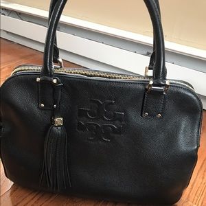 Leather Tory Burch Black Thea Handbag Satchel