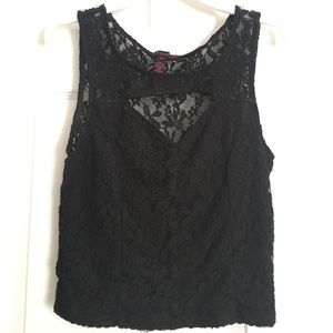 Material Girl Black Lace Crop Top