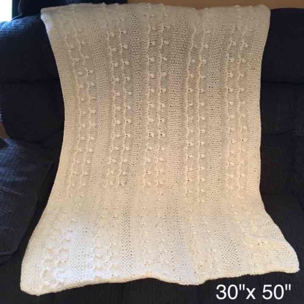Knitted baby blanket