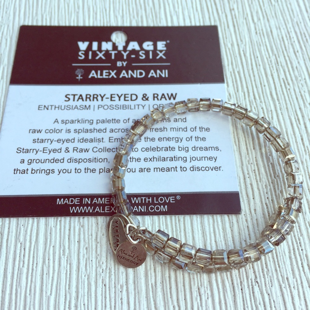 Alex and Ani silver smoke Starry eyed wrap