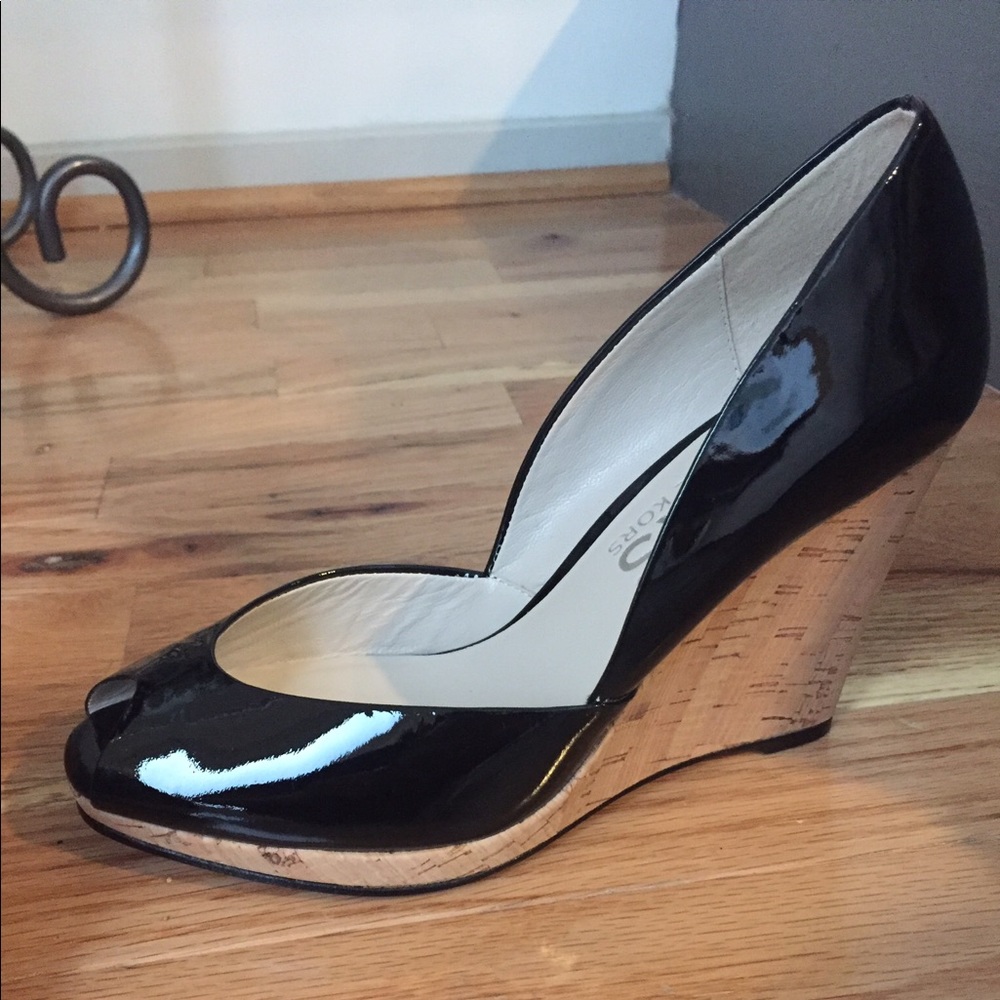 Michael Kors Vail Peep Toe Wedges NWT 6.5M