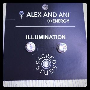 Alex and Ani Illumination Sacred stud earrings