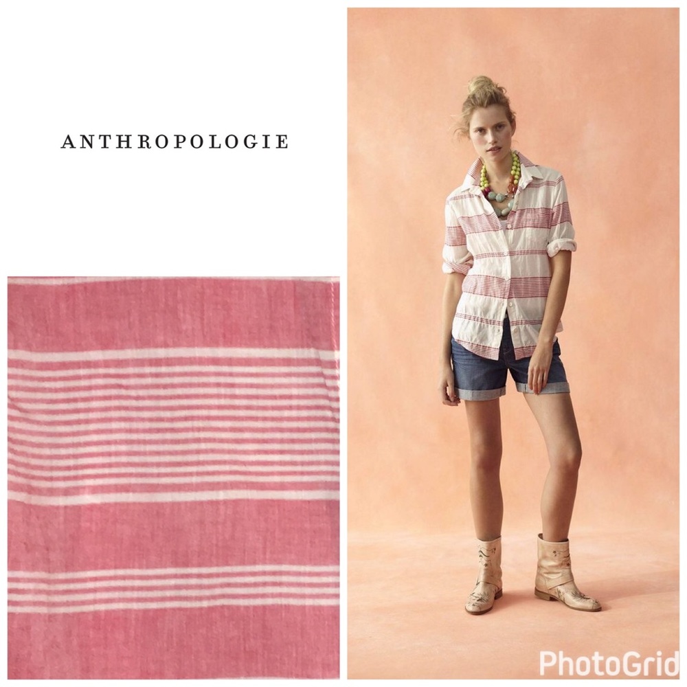 Anthropologie Muted Stripes buttondown