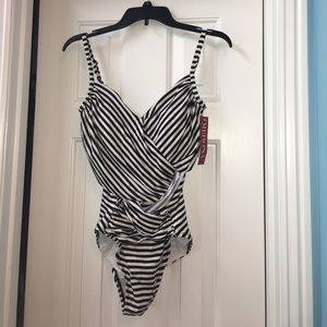Striped Merona One Piece Swimsuit