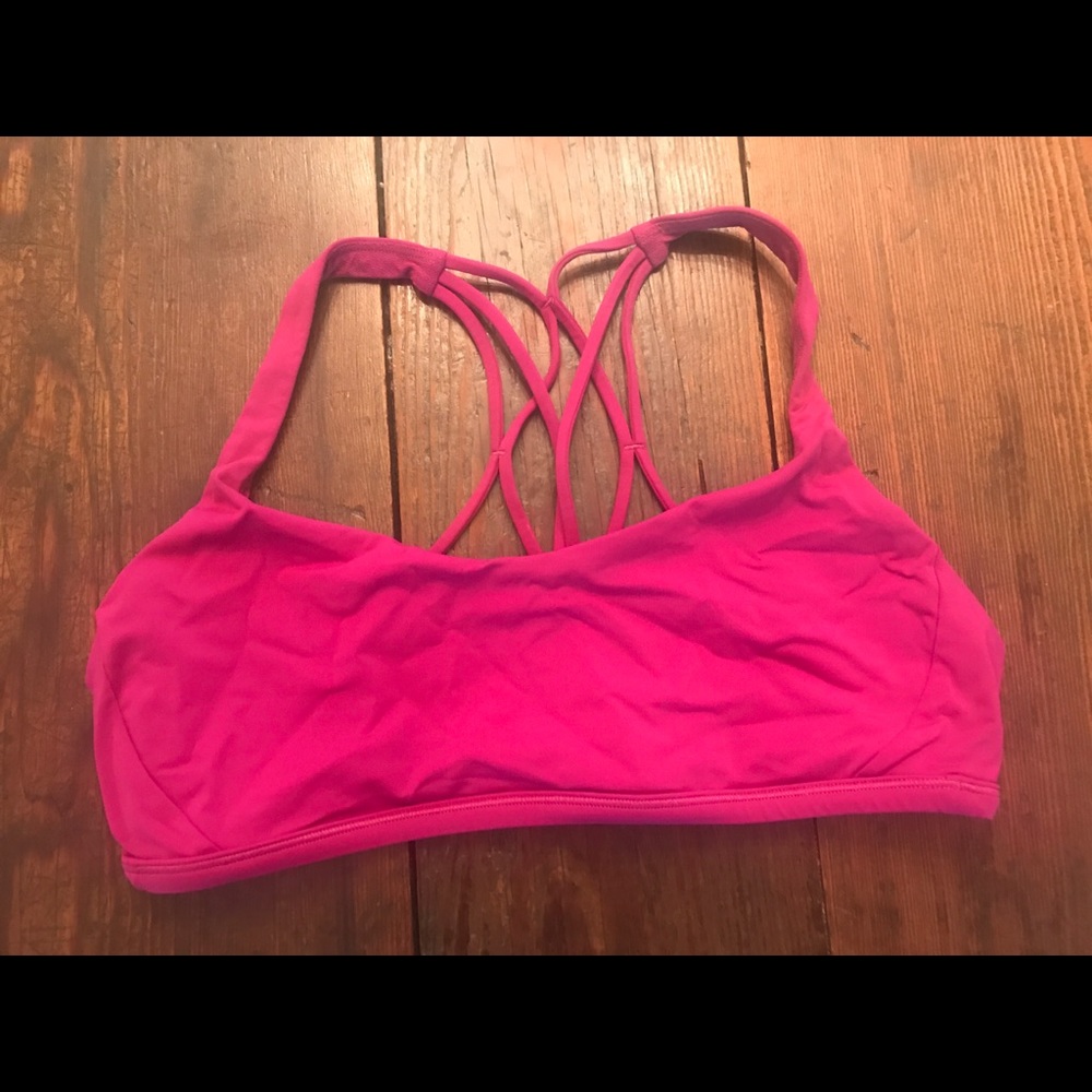 Lululemon Free to be Zen Bra Deep Fuschia Sz 6 EUC