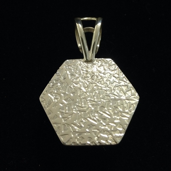 Jay King Turquoise & Sterling Freeform Pendant - Picture 2 of 4