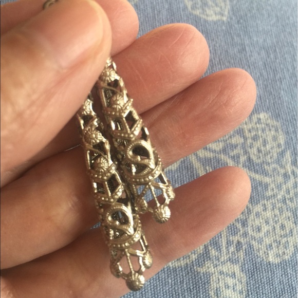 Vintage Sterling Silver Filagree Dangles - Picture 4 of 4