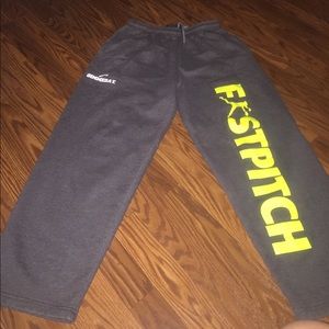 Gray sweatpants