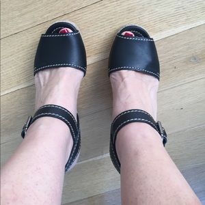 Prada platform espadrilles sandals