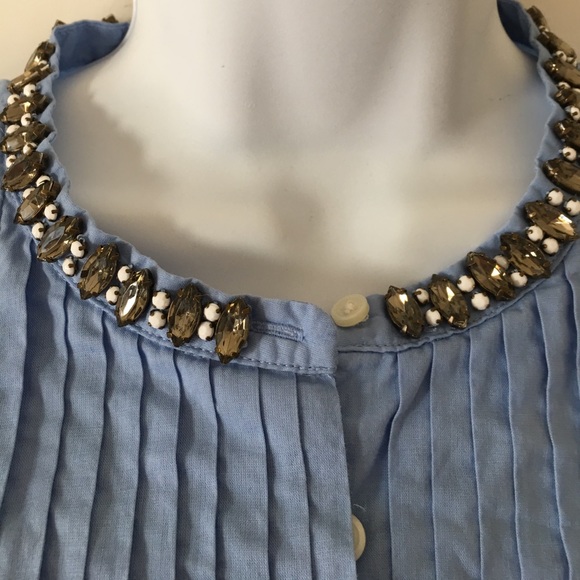 J. Crew Tops - J. CREW jeweled tuxedo top