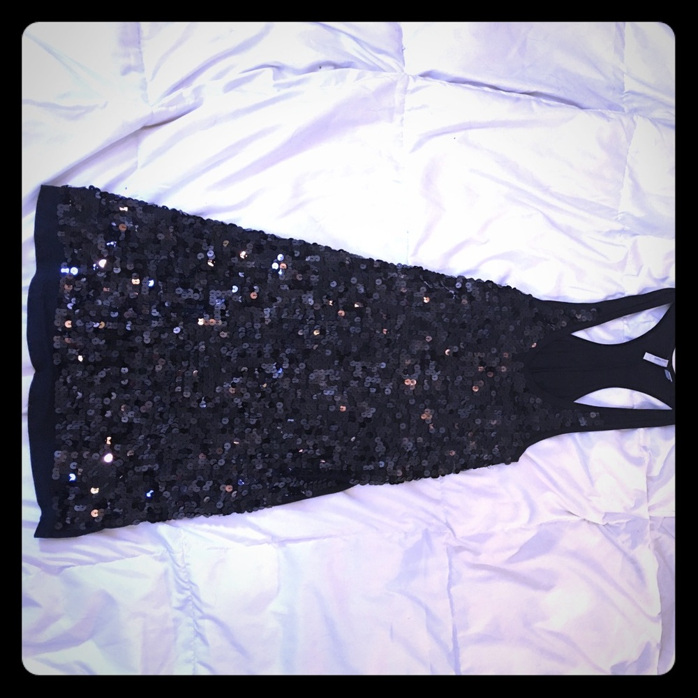 Black Sequin Dress