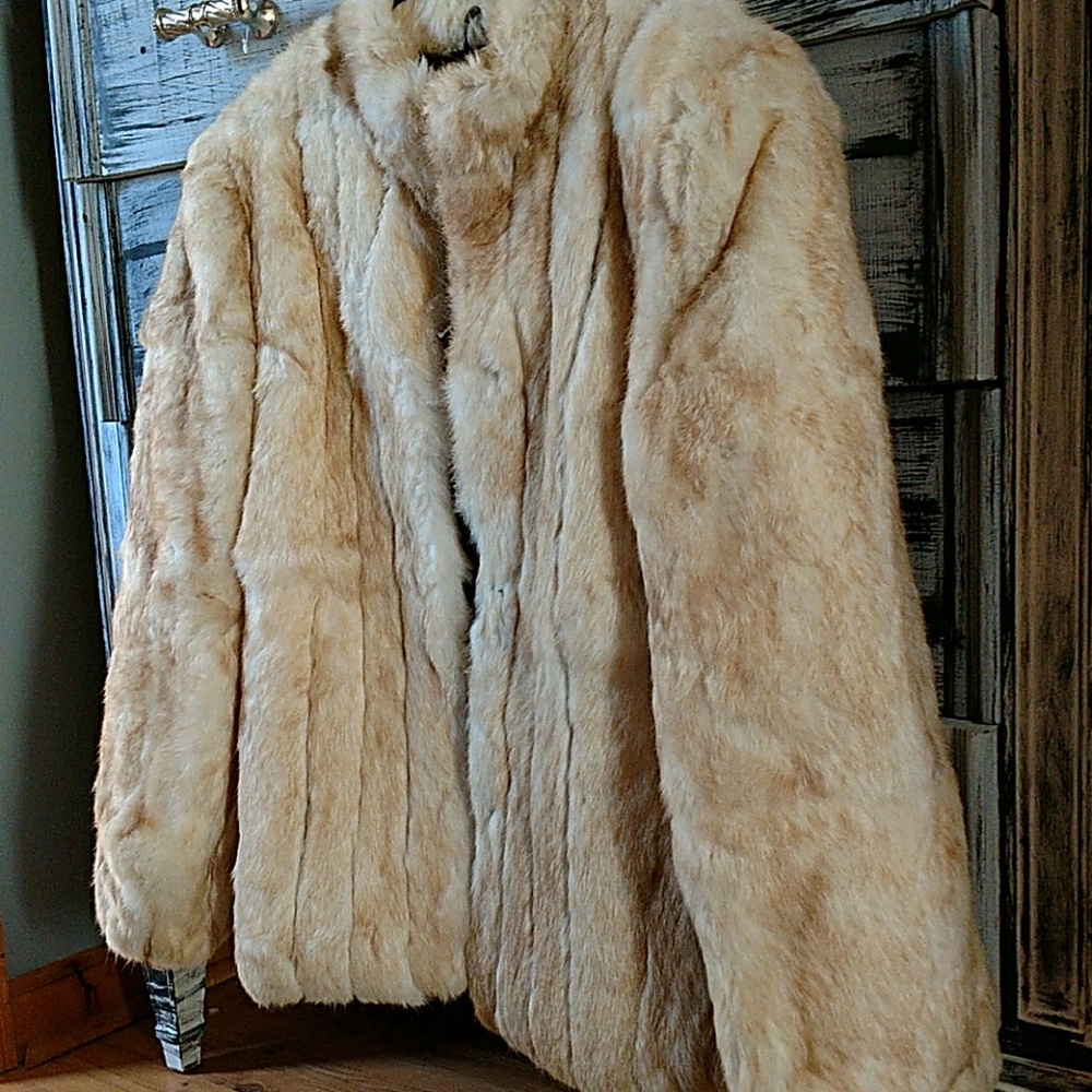 Vintage rabbit fur coat
