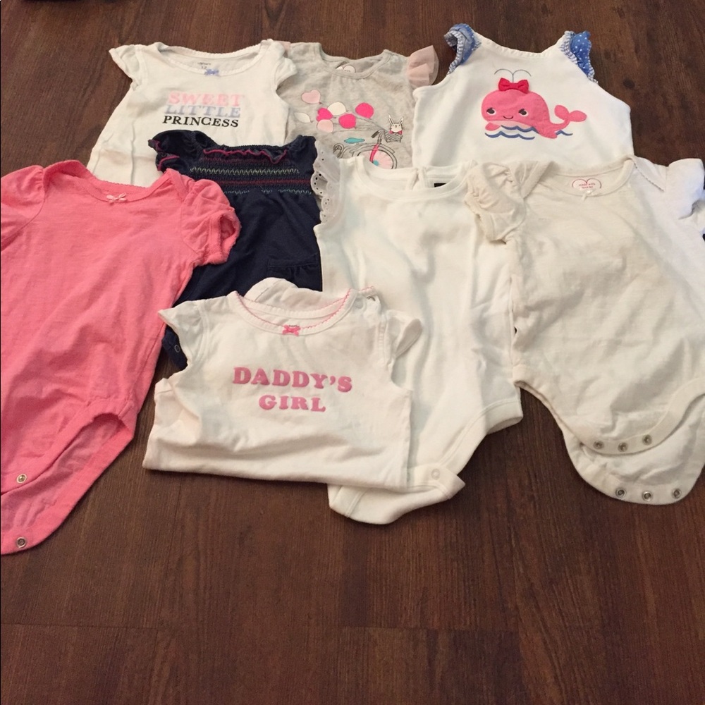 Eight 12 month onesies