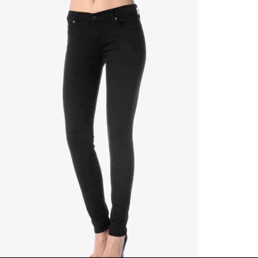 7 for all mankind Gwenevere black skinny jean