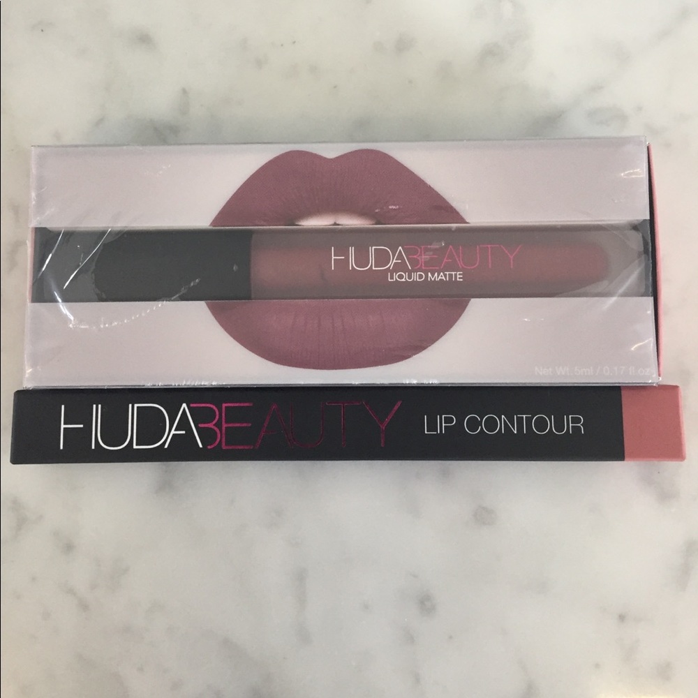 NIB Huda Beauty Liquid Matte & Lip Contour in Muse