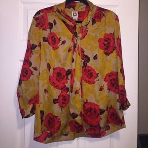 Anne Klein Blouse with Neck Tie