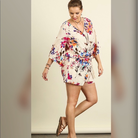 FLORAL PRINT ROMPER - Picture 2 of 4