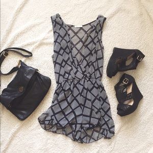 Olive Tree Patterned Romper