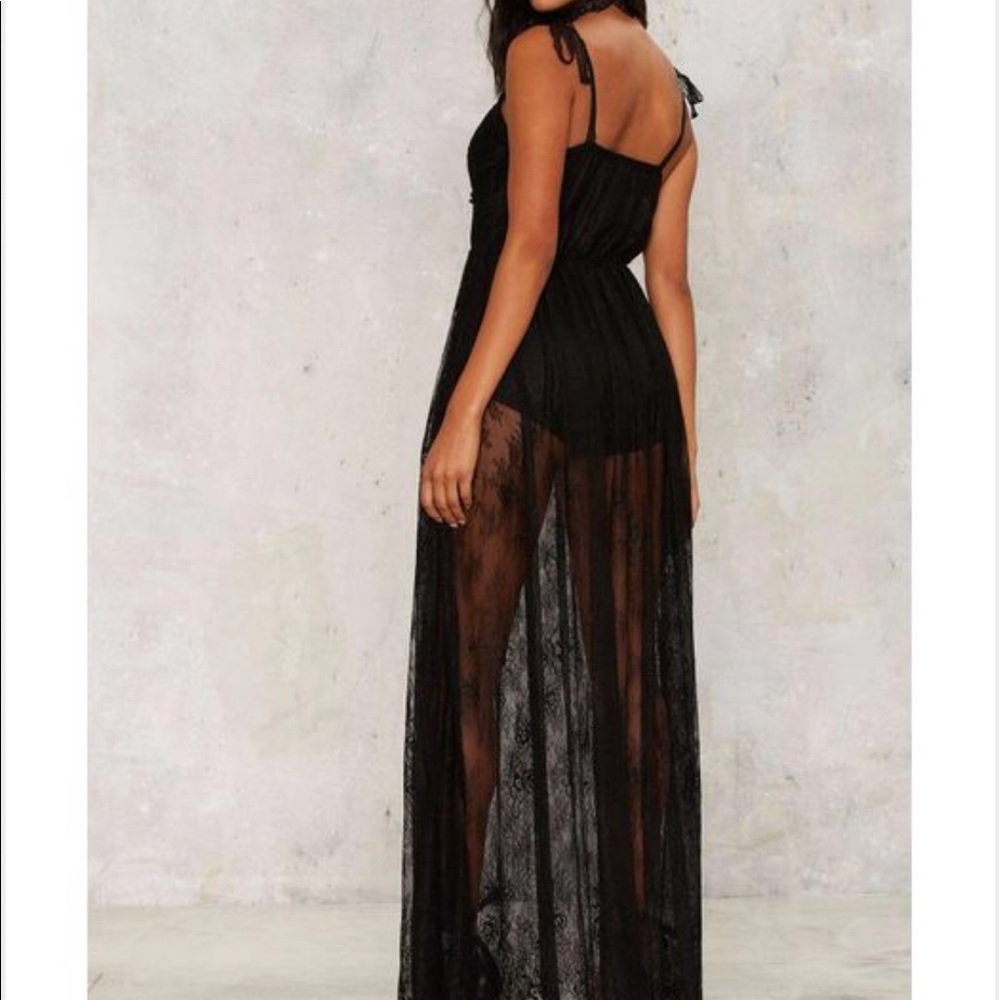 Nasty Gal Black Helen Of Troy Lace Dress - Picture 2 of 4