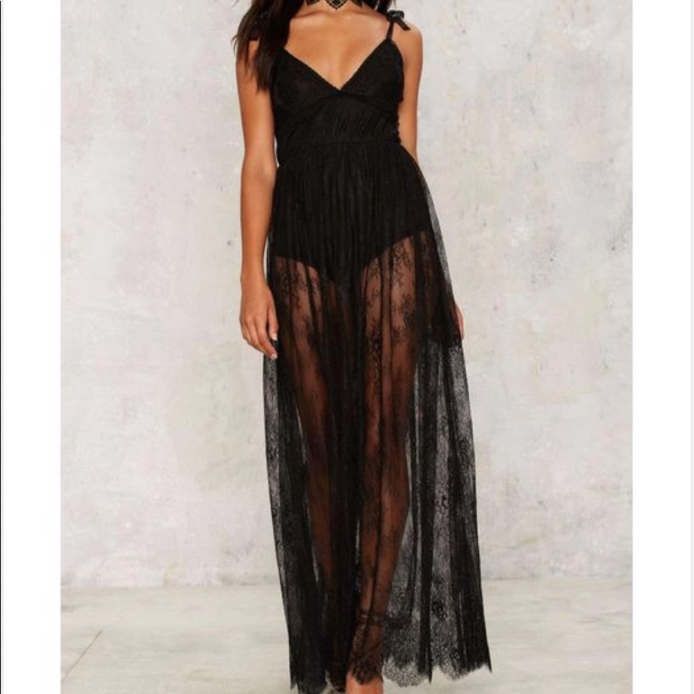 Nasty Gal Black Helen Of Troy Lace Dress - Picture 3 of 4