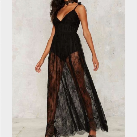 Nasty Gal Dresses & Skirts - Nasty Gal Black Helen Of Troy Lace Dress