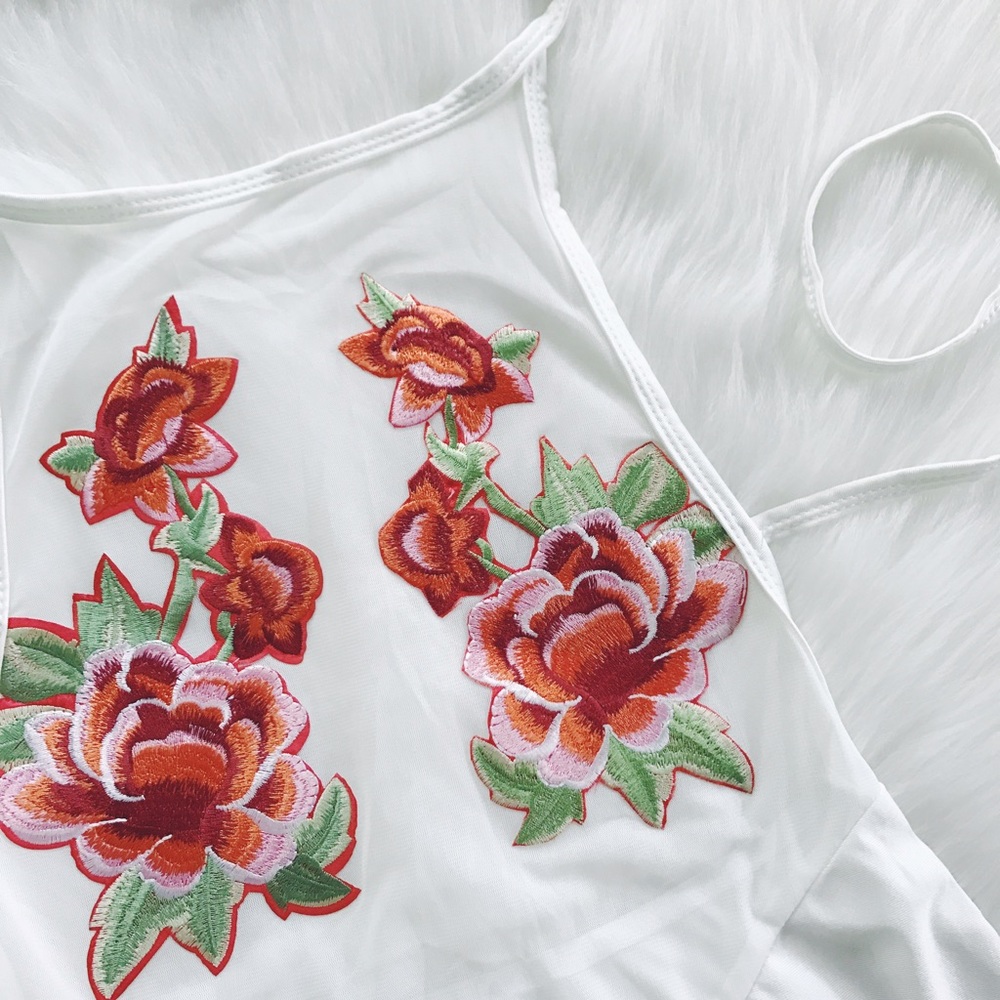 🌴 FALL SALE 🌴Roses Mesh Swimsuit - Picture 5 of 7