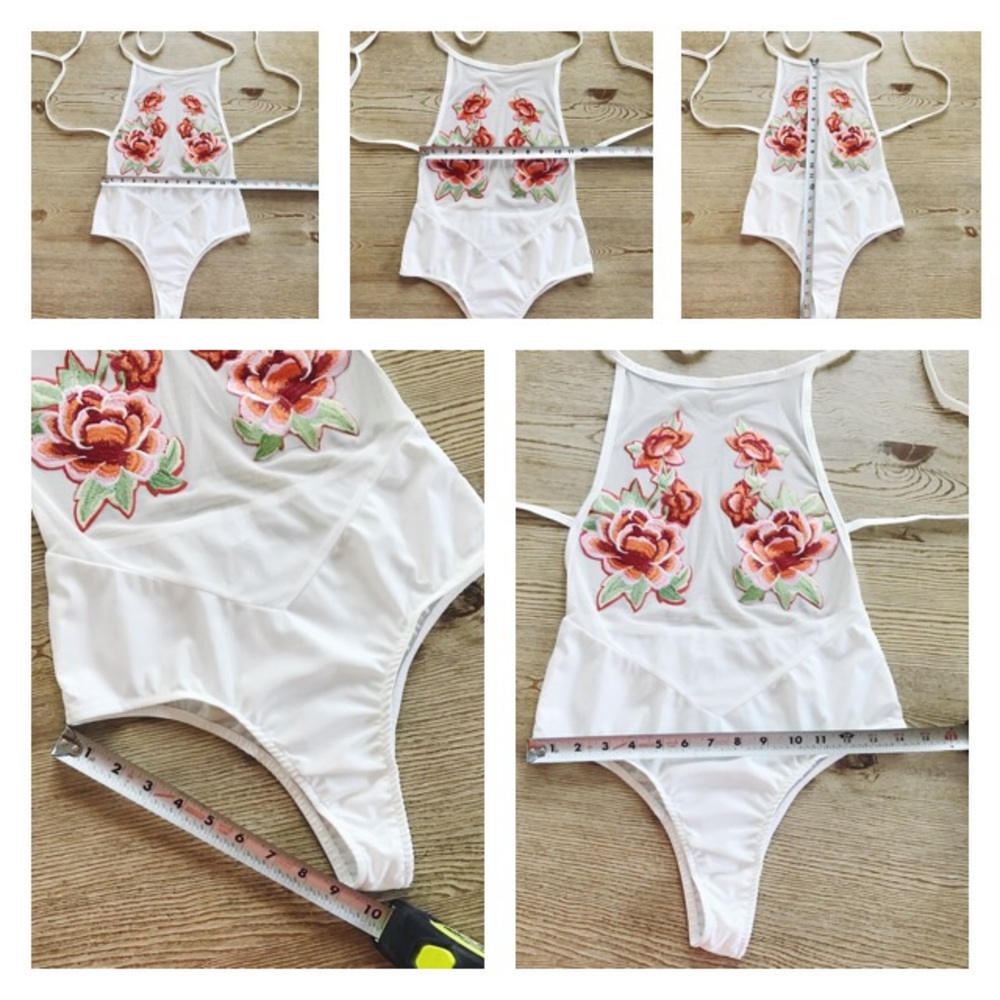 🌴 FALL SALE 🌴Roses Mesh Swimsuit - Picture 6 of 7
