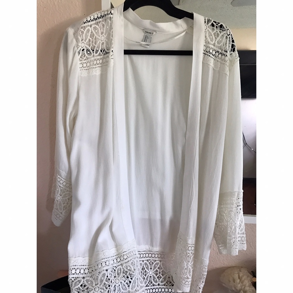 White lace cardigan NEW